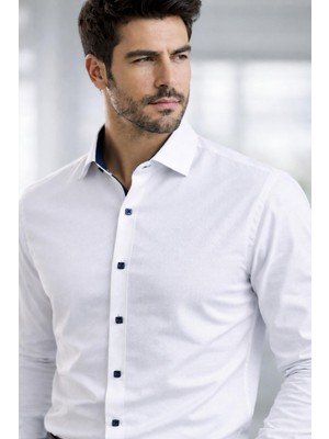 Colvis Man Slim Fit Oxford Kare Düğmeli Hediye Kutulu Erkek Gömlek