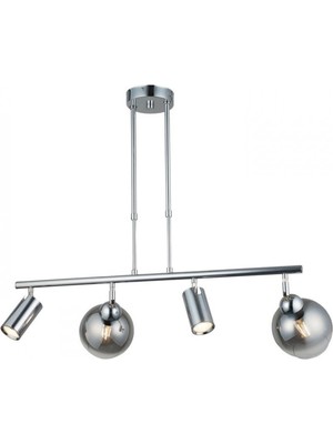 Normadia Şık Krom Sıralı Oturma Odası ve Salon Tavan Avizesi