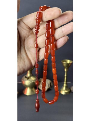 Kehribarkolik Osmanlı Sıkma Eski Yapım , 22.8gr, 12.5 x 7.5 Mm.