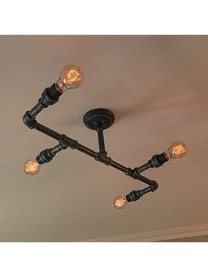 Normadia Şık Dekoratif Tavana Borudan Aydınlatma Lambaderi