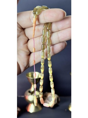 Kehribarkolik Osmanlı Sıkma Simli Hareli Şemsiye Sapı ,yahya Bozkurt 5 x 11 Mm. 9 Gr.