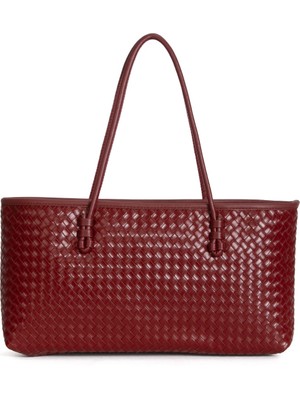 Adelina Bags Kadın Örgülü Tote El ve Omuz Çantası