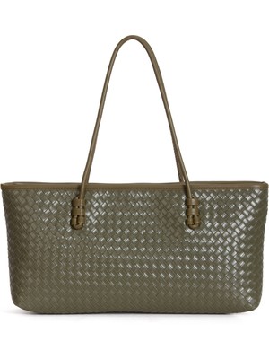 Adelina Bags Kadın Örgülü Tote El ve Omuz Çantası