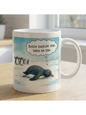 Bk Gift Nihilist Penguen Beyaz Kupa Bardak -9, Ofis ve Hediye Kupası, Arkadaşa Hediye