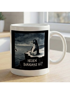 Bk Gift Nihilist Penguen Beyaz Kupa Bardak -2, Ofis ve Hediye Kupası, Arkadaşa Hediye