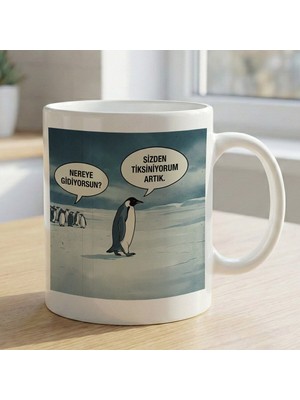 Bk Gift Nihilist Penguen Beyaz Kupa Bardak -13, Ofis ve Hediye Kupası, Arkadaşa Hediye