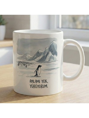 Bk Gift Nihilist Penguen Beyaz Kupa Bardak -1, Ofis ve Hediye Kupası, Arkadaşa Hediye