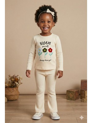 tinytrends Kız Bebek&çocuk Çiçek Nakışlı 2'li Takım