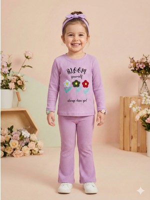 tinytrends Kız Bebek&çocuk Çiçek Nakışlı 2'li Takım