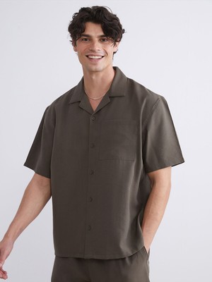 Lc Waikiki Yeni Sezon Rahat Kalıp Resort Yaka Kısa Kollu Erkek Gömlek