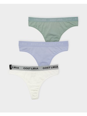 GOST LİRİA Cheerfull Kadın String Külot  3 Lü Paket - Çok Renkli