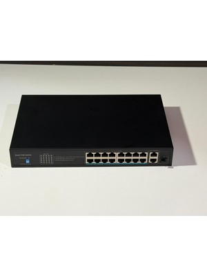 Hep HR-PS16P2U1SFP 16 Port Poe Switch | 200W | 2x Gigabit Uplink + 1x Sfp | Ip Kamera & Network