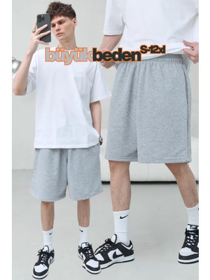 Vladivosto Diz Hizasında Büyük Beden Ekstra Bol Battal Kalıp Şort