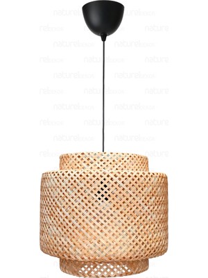 Normadia Bambu Avize 40CM, Modern ve Bohem Tarz, Rattan Aydınlatma, Isveç Tasarımı