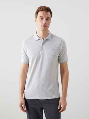 Lc Waikiki Yeni Sezon Polo Yaka Merserize Görünümlü Erkek Tişört