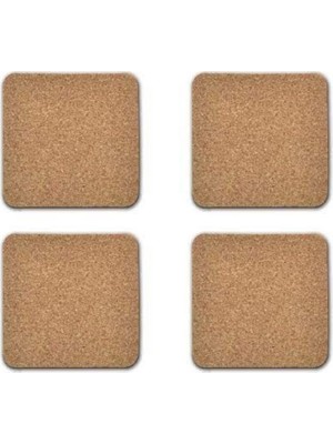 Bosphorus Ahşap Bardak Altlığı 4 Adet Çiçek Desen 9X9CM