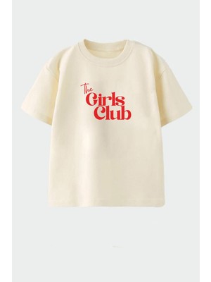 Monila Kız Çocuk Pamuklu Bisiklet Yaka Baskılı T-Shirt