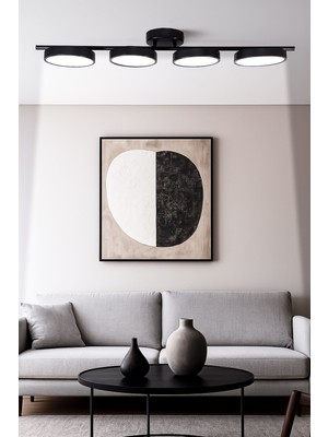 Normadia Modern 4'lü LED Avize, 3 Renk Işık, Enerji Tasarruflu, Salon ve Oturma Odası