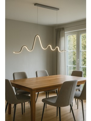 Normadia Şık Ritim Modern Yatak Odası ve Oturma Alanı Aydınlatmalı Masa Takımı