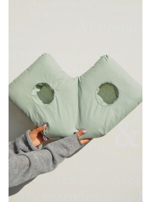 MOONZY Minimalist & Cozy Çift Delikli Kulak Koruyucu Yastık – Yatan Hasta & Piercing Destek Yastığı