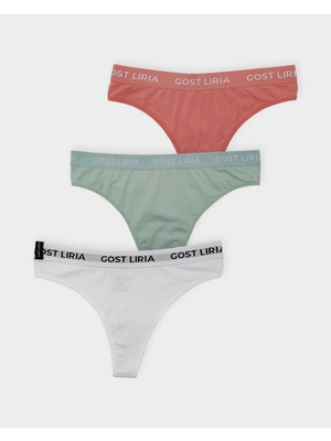 GOST LİRİA Spring Kadın String Külot  3 Lü Paket - Çok Renkli
