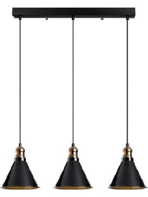 Normadia Modern Üçlü Metal Sarkıt Avize ile Şıklık ve Işıklandırma Keyfi