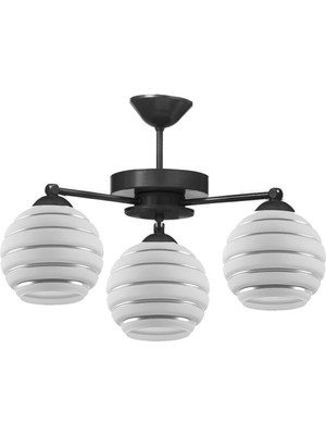 Normadia Modern Camlı Üçlü Avize, Şık ve Zarif Salon, Mutfak ve Yatak Odası Dekoru