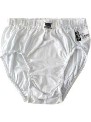 Tutku Erkek Çocuk Kom Beyaz Slip Külot 3'lü Paket %100 Pamuk-Beyaz-5-6 Yaş