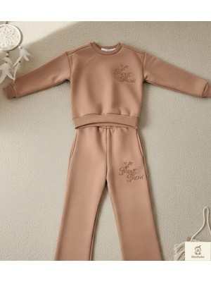 Damla Kids Minibohe Çiçek Desenli Kız Eşofman Takımı