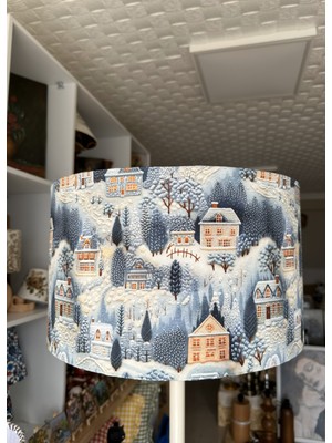 Apcasa Decor Kış Masalı Dekoratif Silindir Lambader Başlığı