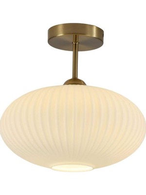 Normadia Modern Opal Cam Spor Tavan Avizesi, 30 Cm, Şık ve Zarif Tasarım