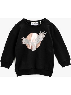 Koton Harry Potter Lisanslı Baskılı Sweatshirt Bisiklet Yaka