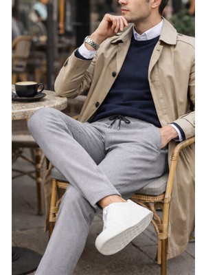 We&Me Erkek Pantolon Görünümlü Esnek Eşofman – Slim Fit, Lastikli Bel, Günlük & Şık Kullanım