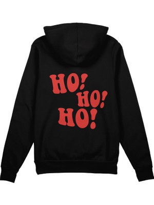 The Lucid Lab Ho Ho Ho Oversize Hoodie - Siyah