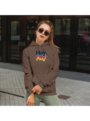 The Lucid Lab Hey Oversize Hoodie - Kahverengi