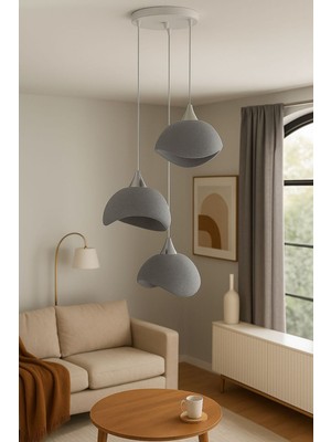 Normadia Beton Görünüm Isveç Tarzı Oturma Odası Için Şık Plastik Avize