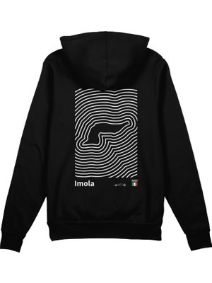 The Lucid Lab Imola Circuit Artwork Oversize Hoodie - Siyah