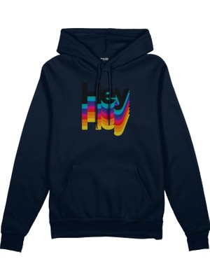 The Lucid Lab Hey Oversize Hoodie - Lacivert
