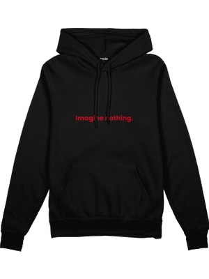 The Lucid Lab Imagine Nothing Oversize Hoodie - Siyah
