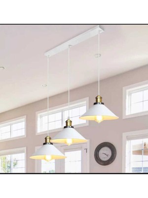 Normadia Modern Metal Üçlü Sarkıt Avize, 60CM Genişlik, Şık ve Şık Tasarım