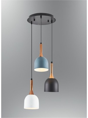 Normadia Rustik Vintage Üçlü Sarkıt Avize, Şık ve Sıcak Aydınlatma Sağlar