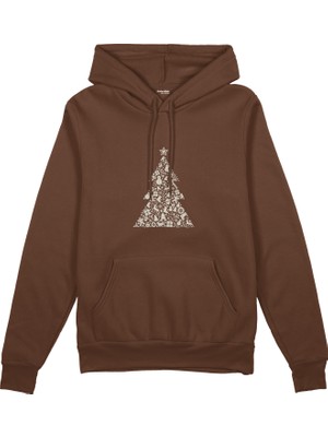 The Lucid Lab Iconic Christmas Tree Oversize Hoodie - Kahverengi