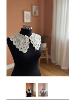 Pamuk Fisto Dantel Yaka (Saten Kurdele Bağlamalı)