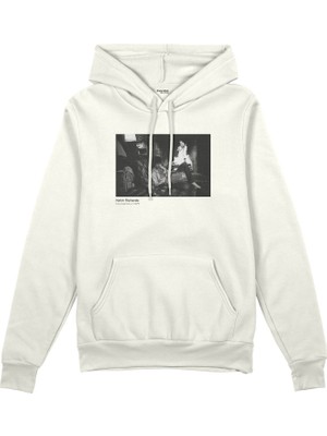 The Lucid Lab Keith Richards Connecticut 1977 Oversize Hoodie - Beyaz