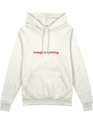 The Lucid Lab Imagine Nothing Oversize Hoodie - Beyaz