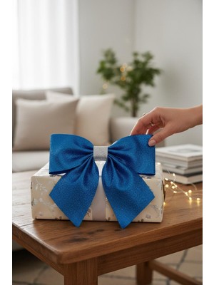 Cadde Süs Fiyonk Hazır Simli Eva Fiyonk 25 cm x 25 cm Gümüş