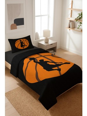 Dolce Mariee Parlak Kadife Kumaş Tek Kişilik Çocuk Yatak Örtüsü Seti (2 Parça) TKY0014