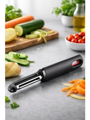 Primanova Paslanmaz Çelik Yatay Soyucu - Siyah