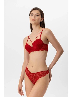 Pierre Cardin Lingerie 4886 Kadın Soft Push Up Dantelli Sütyen Takım