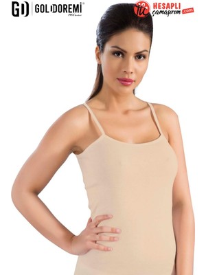 Gd Goldoremi 050 Kadın Ribana %100 Pamuklu Rahat Esneyen Ip Askılı Atlet 1 Adet